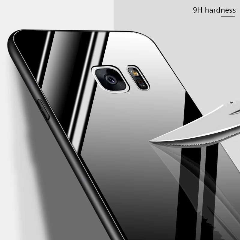Chyi чехол для samsung galaxy s7 edge s8 9 10 plus стеклянная задняя крышка мягкий силиконовый note8 |