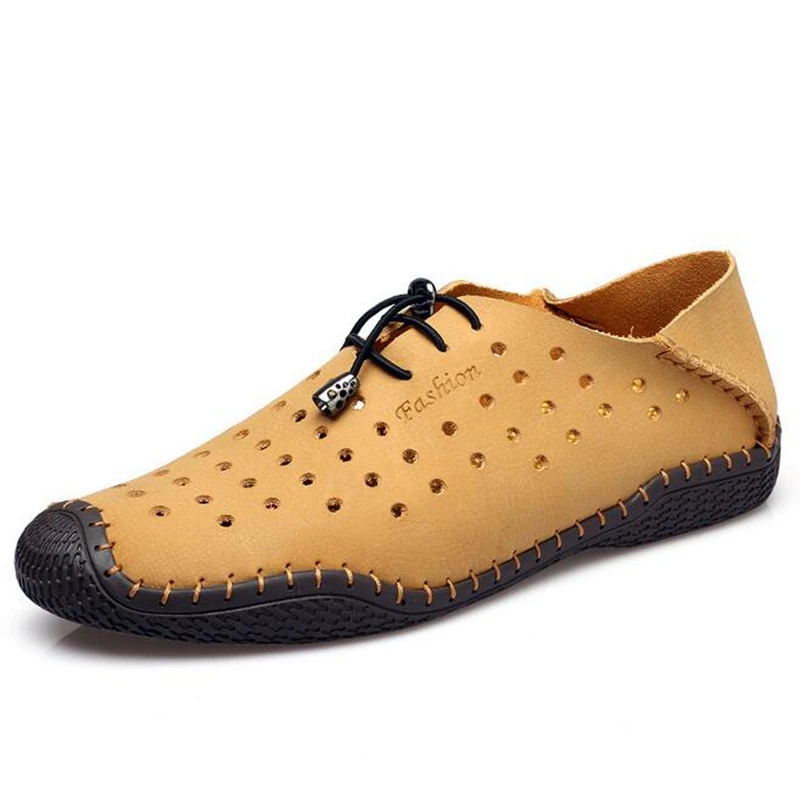 Men Shoes Nice Casual Genuine Leather Sandals Outdoor Breathable Skynet Summer Mesh Soft Zapato P158 | Обувь