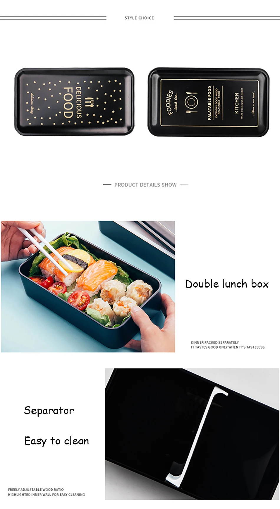 MICCK 1200 мл Microwavable Ланч-бокс двухслойная Bento коробка с Посуда Герметичный пищевой контейнер ланчбокс для школы офиса
