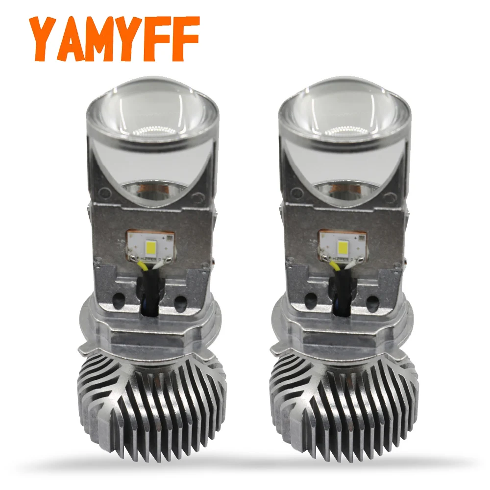 YAMYFF мини объектив для проектора автомобильные фары Hi/lo H4 светодиодные двигателя