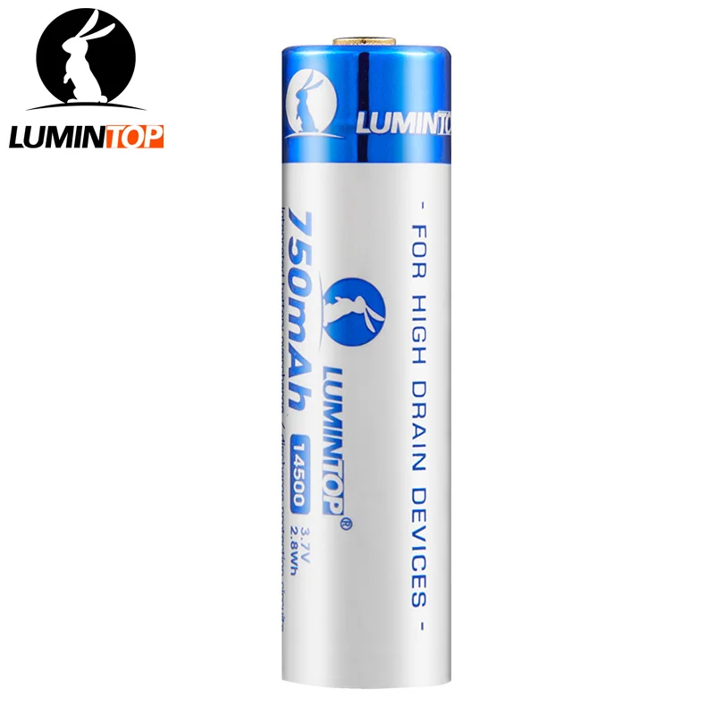 LUMINTOP 750mah 14500 3 7 v Защищенный Литий ионный аккумулятор|Портативные осветительные