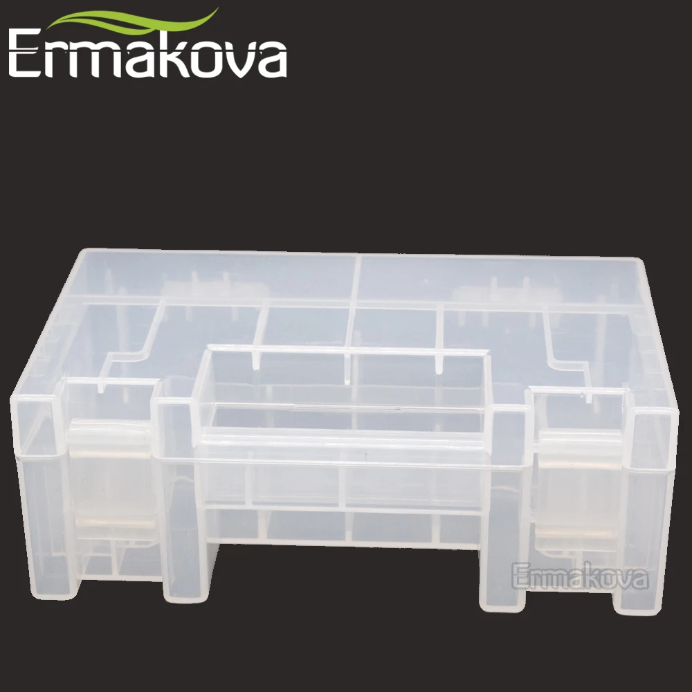 ERMAKOVA жесткий пластмассовый футляр для аккумулятора/органайзера/держателя/контейнера коробка для хранения батарей для AAA, AA, 9V батареи, картридера и SD карты