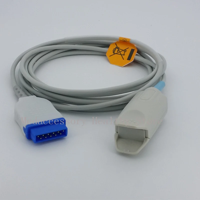 

Compatible for GE Dash 2500 Oximax 11pin Adult FingerClip Spo2 Sensor ,Pulse Oximeter Probe Sensor,Oxygen Probe TPU 3M/9ft