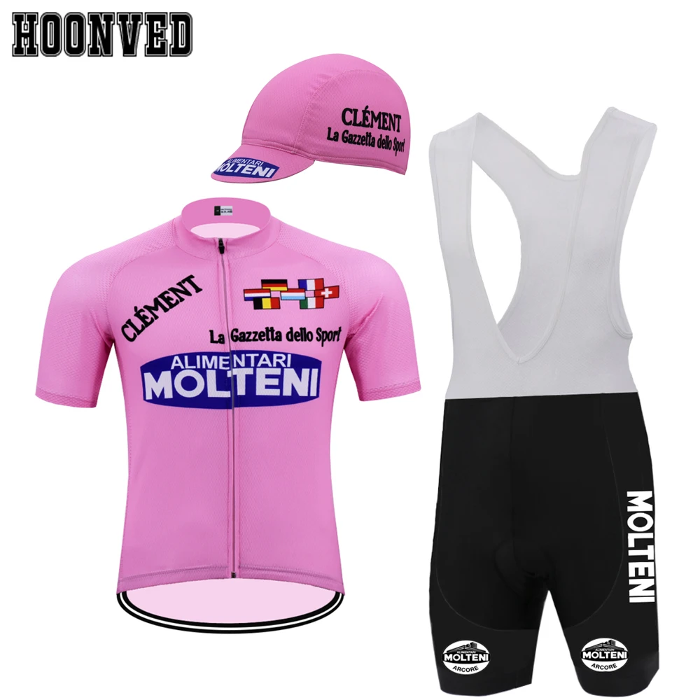 Новинка 2019 спортивный костюм команды Pro racing Man No. 1 MOLTENI в стиле ретро розовый