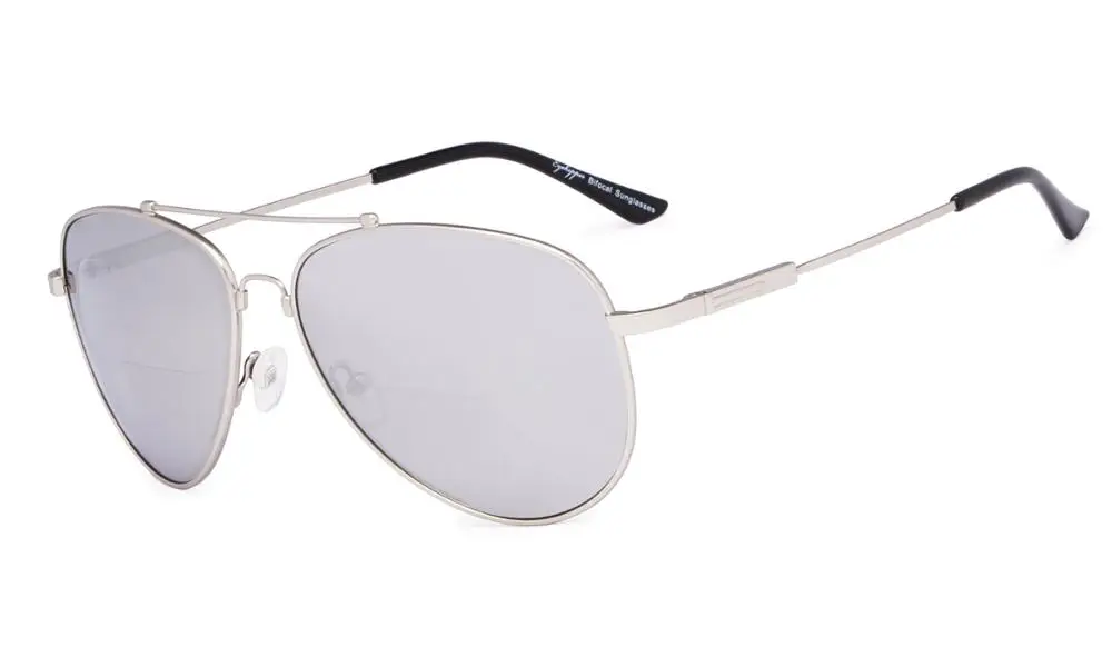 SilverMirror SG1804 Eyekepper бифокальные очки-полит Стиль чтения солнцезащитных очков с памятью мост и Arm - Цвет оправы: SilverMirror