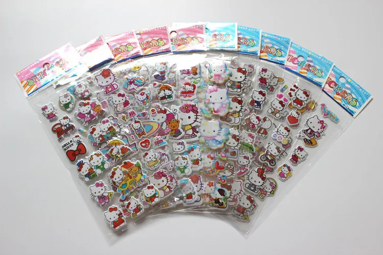 10 листов/Набор Kawaii hello kitty Пена мультфильм 3D стикер с рисунком из мультфильма DIY