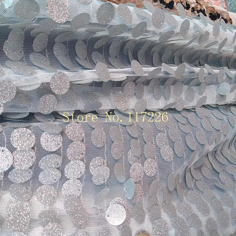 Горячая Распродажа новинка французская кружевная ткань с большими блестками
