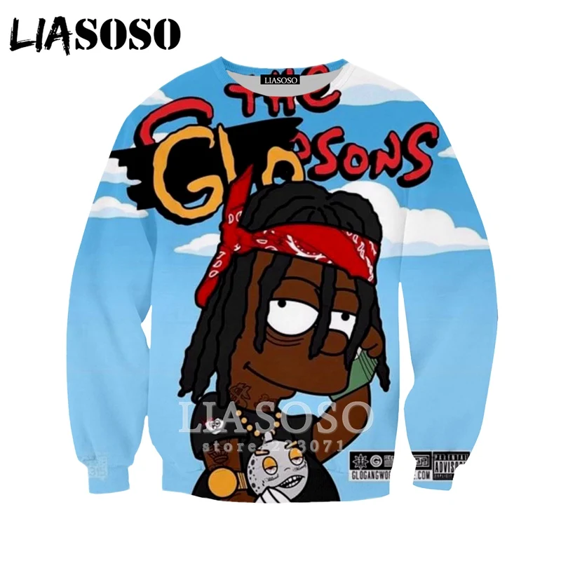 LIASOSO/Осенняя Новая модная мужская и женская Повседневная Толстовка с 3D принтом Song