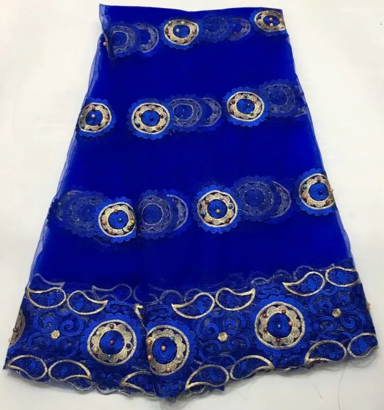 2019 Оранжевый Африки кружевной ткани с бусинами высокое качество расшитый