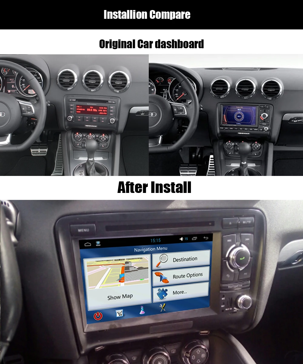 Автомагнитола Krando Android 8 1 dvd плеер с gps для audi tt 2006 2014 автомобильная система