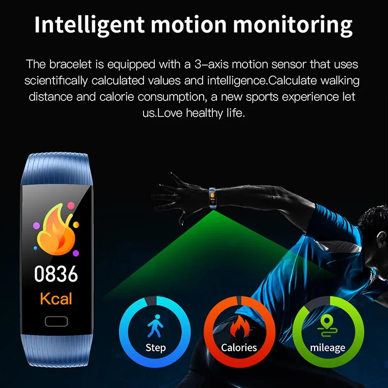 100% Original Z6 Pro Smart Bracelet Real-time Heart Rate Monitor Fitness Tracker Wristband Waterproof Blood Pressure Stopwatch |