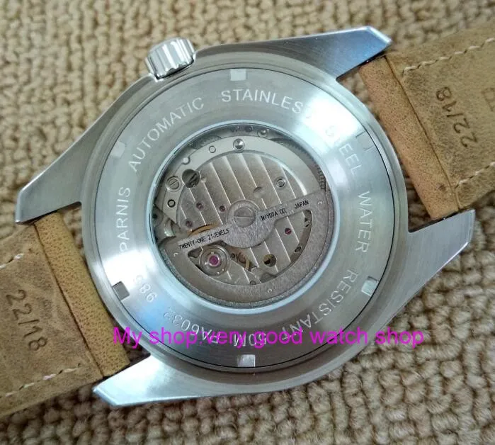 Мужские японские часы с сапфировым стеклом 45 мм 21 ювелирный драгоценный камень