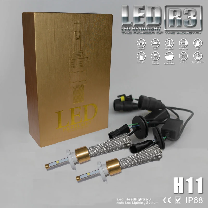 Автомобильный Стайлинг R3 9600lm Cree XHP 50 комплект автомобильных светодиодных фар H1 H3