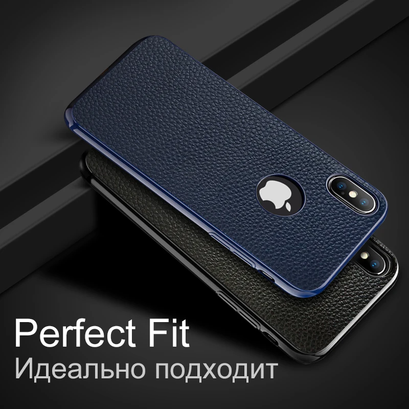 VVKing ультра тонкие чехлы для телефонов iPhone 6S 6 7 8 Plus XS Max Кожаный Мягкий ТПУ