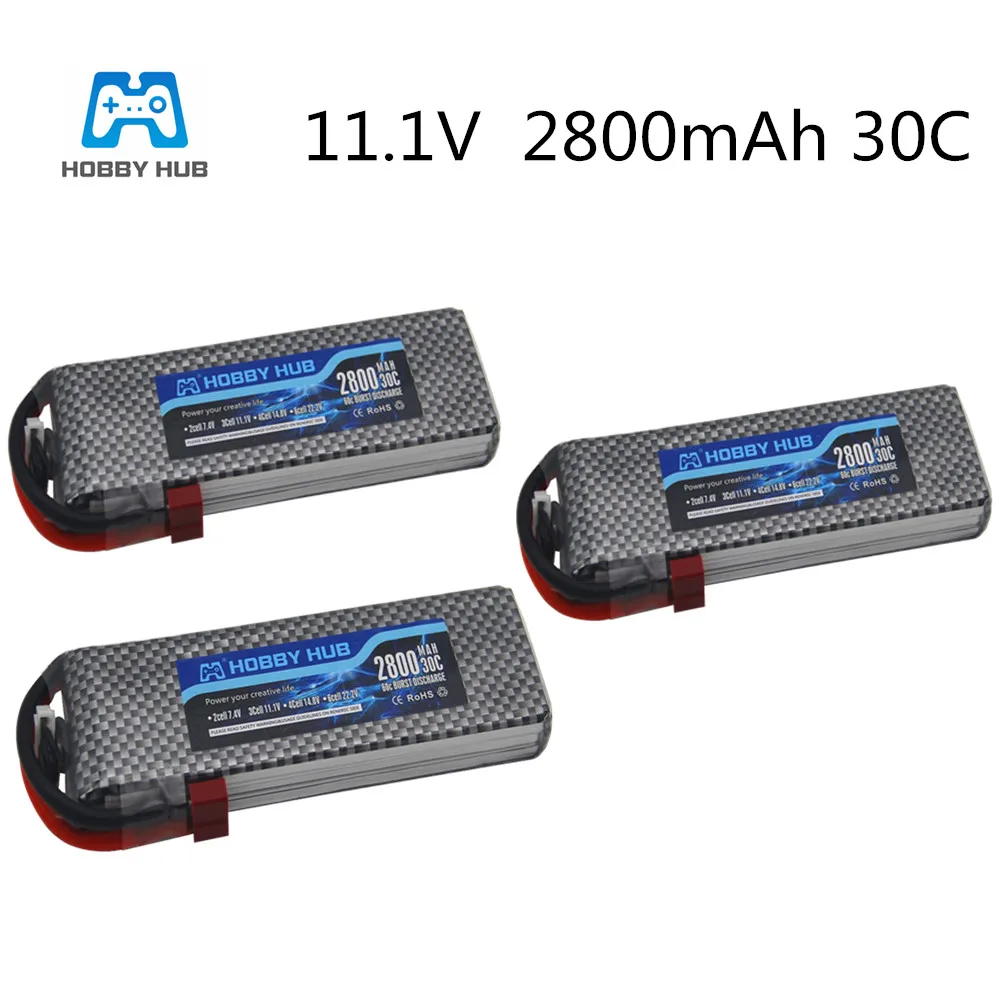 Hobby hub 11 1 v 3S 2800 MAH 30C Аккумулятор для дистанционного управления самолетом игрушкой