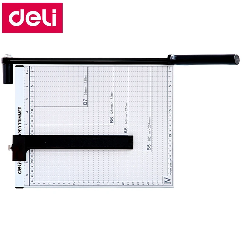 Deli 8014 ручной триммер для бумаги размером 300x250 мм (12 &quotx 10&quot) Большой с резаком |