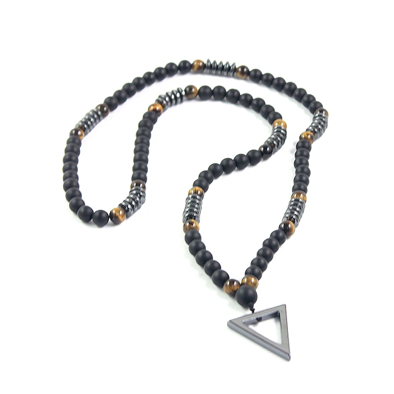 Новый дизайн 2019 8 мм камень тигровый глаз матовая черная Бриллиантовая