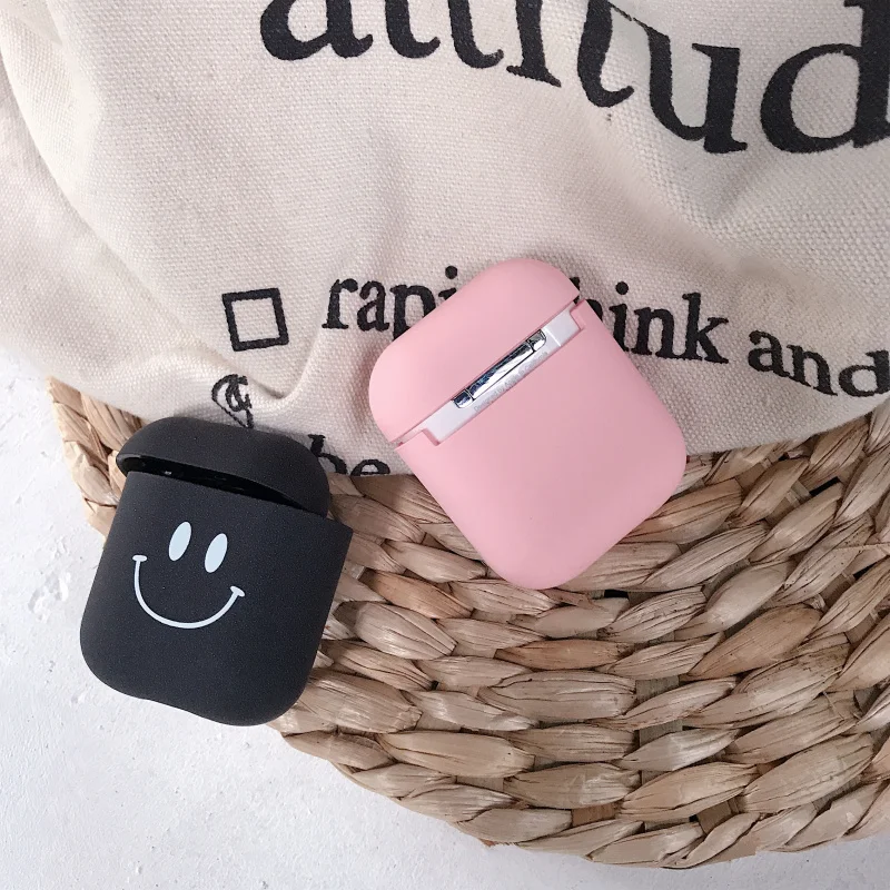 Жесткий чехол для наушников для Apple Airpods 1/2 противоударный чехол для Apple гарнитура для Airpods чехол s Матовый розовый защитный чехол для пары