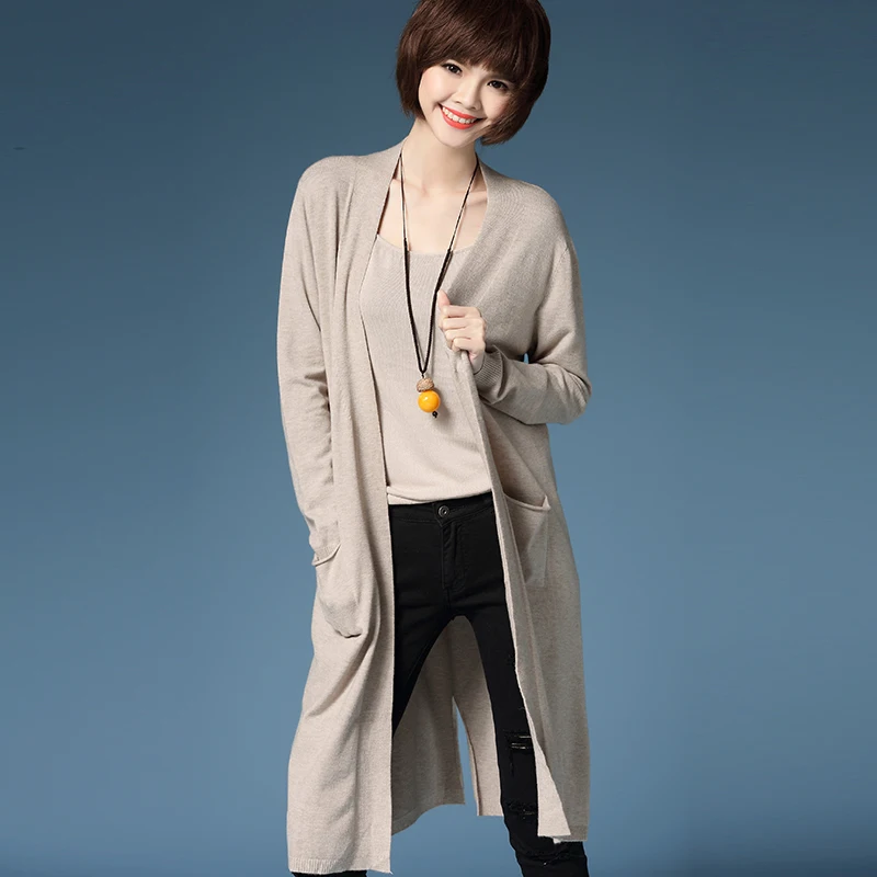 Mivi бренд Для женщин Кардиганы для свитер вязаный длинный Mujer повседневная