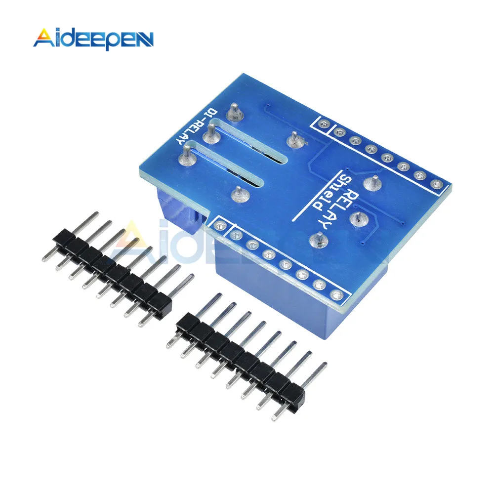 1 комплект Wemos D1 Мини Релейный Щит один канал для Wemos D1 Мини релейный модуль ESP8266 макетная плата для Arduino