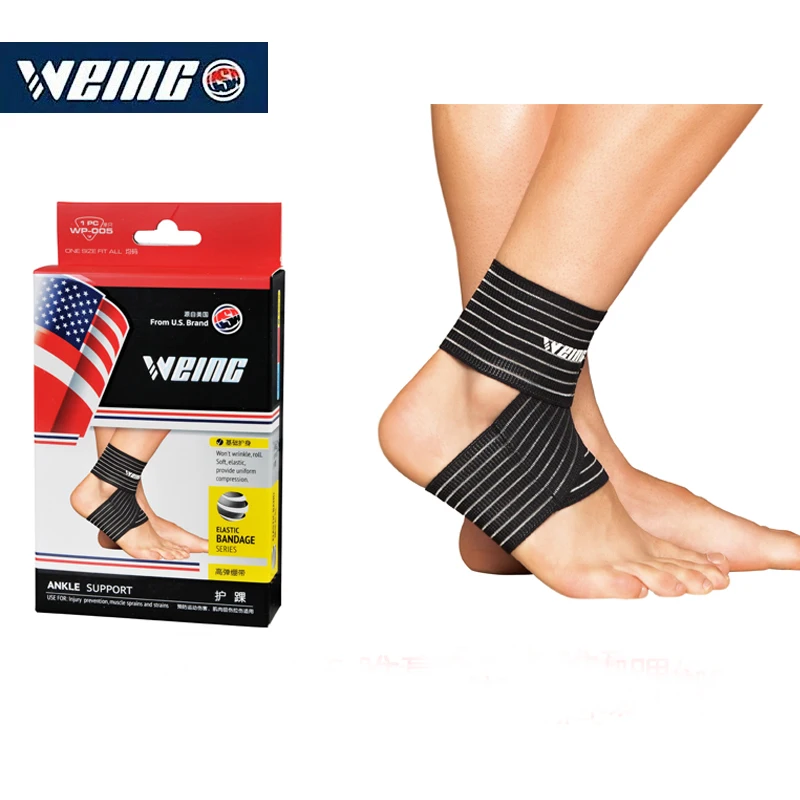 WEING Sports ankle brace High elastic pressurizing bandage sports Support anti-sprain leggings | Спорт и развлечения