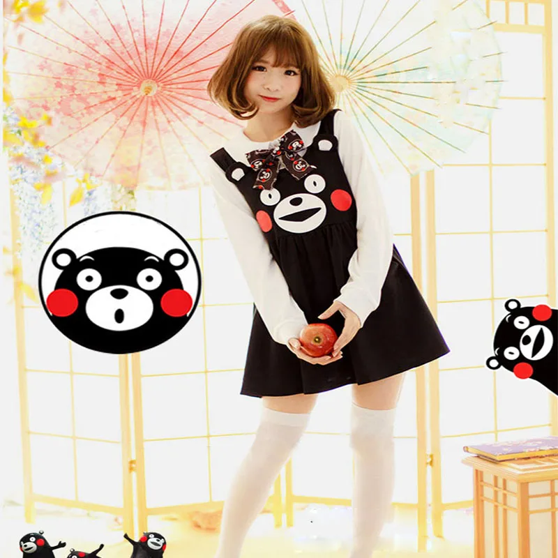 Coshome/милые костюмы японского талисмана платье-жилет в стиле аниме Кумамон