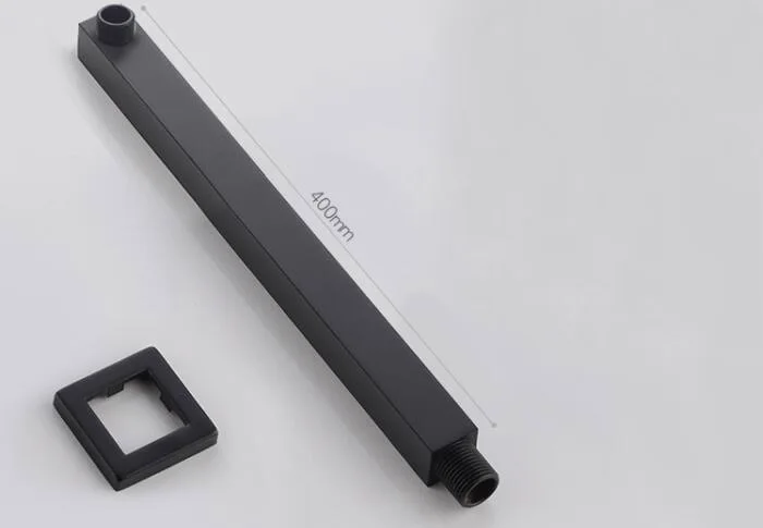 wall square arm B Черная круглая и квадратная насадка для душа, ультратонкая, 2 мм, 8, 10, 12, 16 дюймов, на выбор, для ванной комнаты, Настенная и потолочная душевая рукоятка - Цвет: wall square arm B