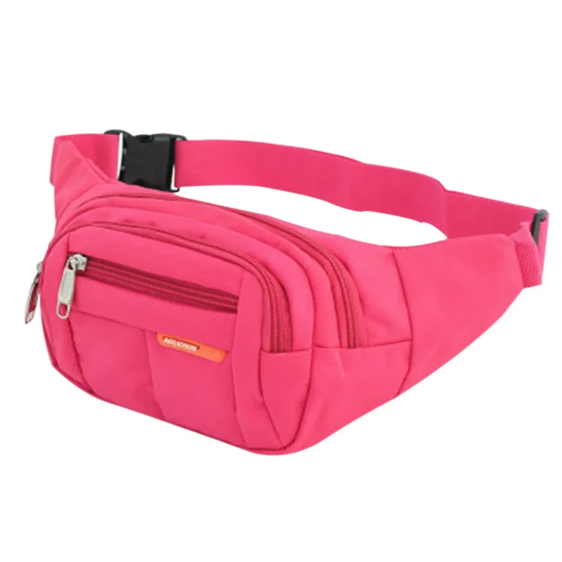pink Pui men tiua, 6 цветов, новинка, унисекс, на талию, для мужчин и женщин, сумка-бум, для путешествий, телефона, для денег, сумка-банан, сумки, женские поясные сумки - Цвет: pink