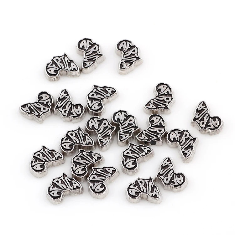 F365 Бесплатная доставка 20 шт./лот Карта Африки плавающий медальон амулеты