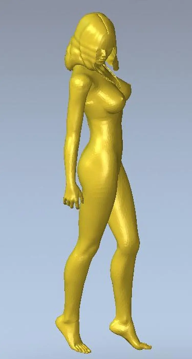 3d model relief for cnc or 3D printers in STL file format Naked girl on the move | Инструменты