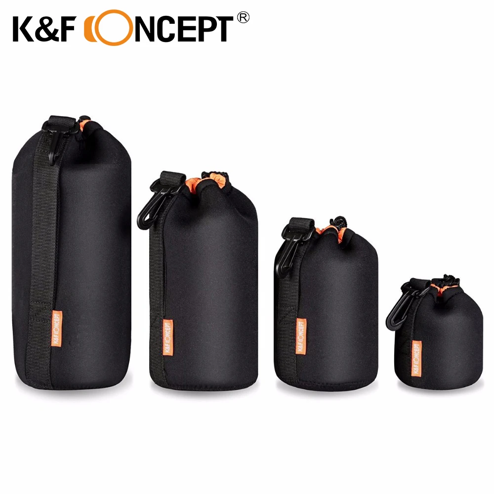 Чехол для объектива K & F CONCEPT 4 шт. мягкие чехлы из неопрена защиты линз размеры S M L