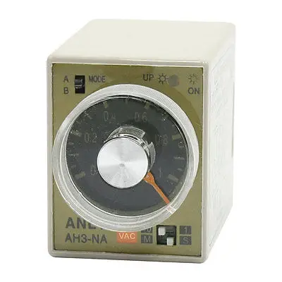 

Rotary Knob DPDT 8Pin 1 Seconds 1S Timing Power on Time Relay 24VAC AH3-NA