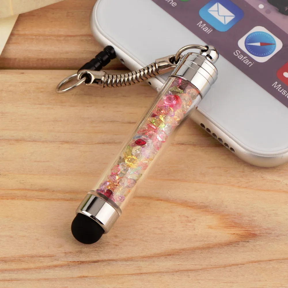 1 шт Мини Кристалл Алмаз Bling сенсорный экран Стилус для iPhone горячий по всему миру