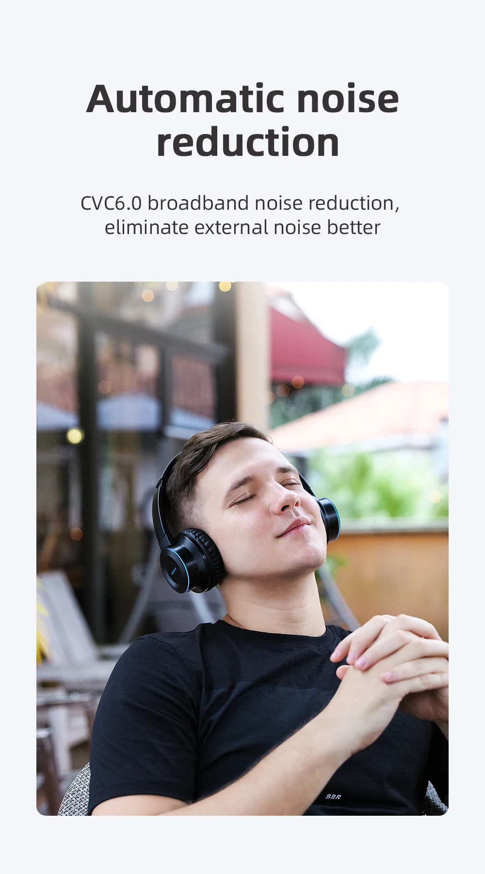 JOYROOM Bluetooth 5,0 беспроводные стерео наушники с CVC шумоподавлением гарнитура сенсорное управление Стерео 7 цветов дыхательный светильник