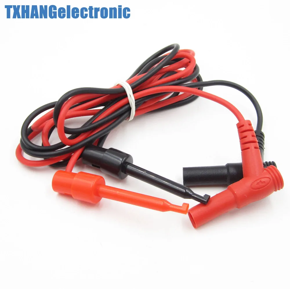 

1Pair For Multimeter Test Equipment Banana Plug To Test Hook Clip Probe Cable