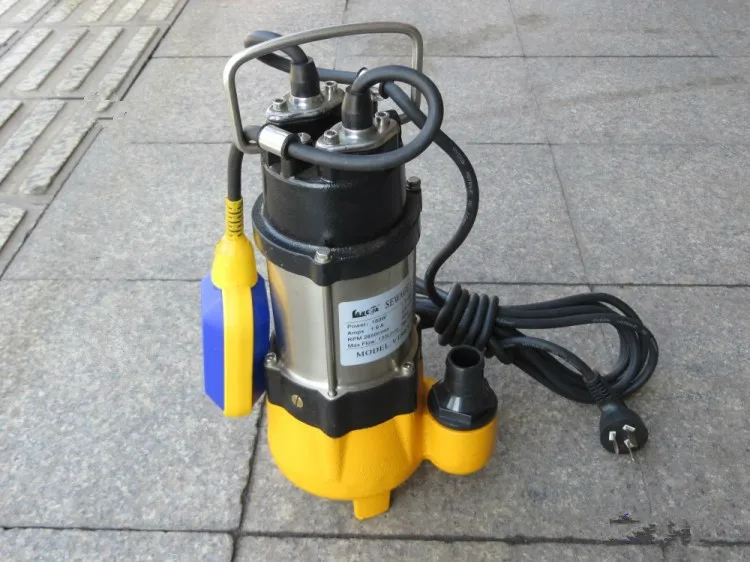

basement 0.45kw 0.6hp sewage pump sewage water pump float switch submersible sewage pump made in china