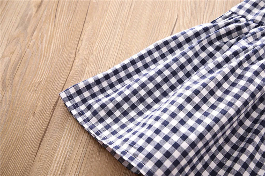 Toddler Kids Baby Girl Backless Plaid Ruffle Black White Princess Party Casual Dress Clothes Cute And Beautiful Fits 2T-6T | Детская