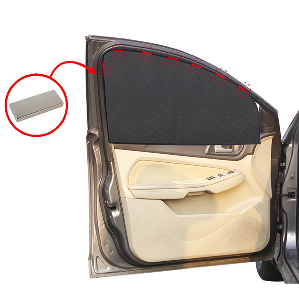 4 шт./компл. автомобильный солнцезащитный козырек полиэфирная сетка магнитный