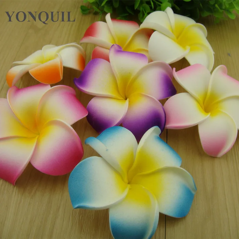 

4.5CM 7Colors Foam Hawaiian Plumeria Flower Frangipani Flower /DIY Accessories/Hand Craft Flower 100 Pieces/Lot
