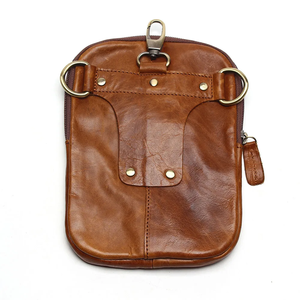 Сумка на плечо мужская из натуральной кожи винтажный мессенджер маленький