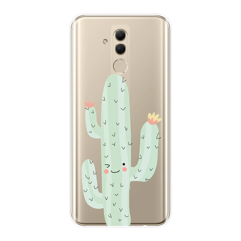 Чехол накладка для Huawei Mate 7 8 9 10 20 Lite мягкий силиконовый чехол С КАКТУСОМ цветами