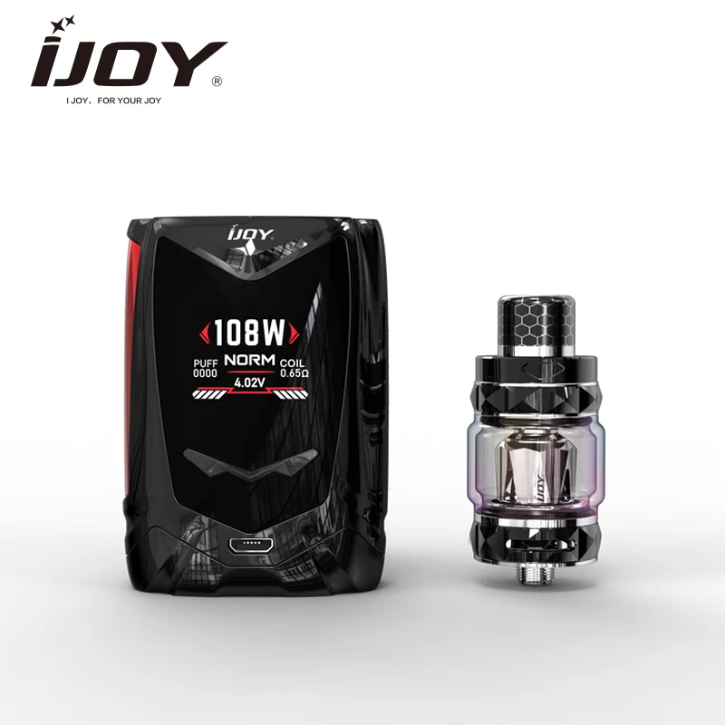 Оригинальный IJOY Мститель детский голосовой контроль TC 108 W комплект с Алмазный