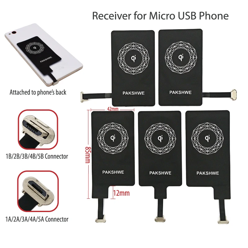 android qi receiver wireless charger adapter ti solution fast charging for huawei p9 all micro usb type c phones free global shipping