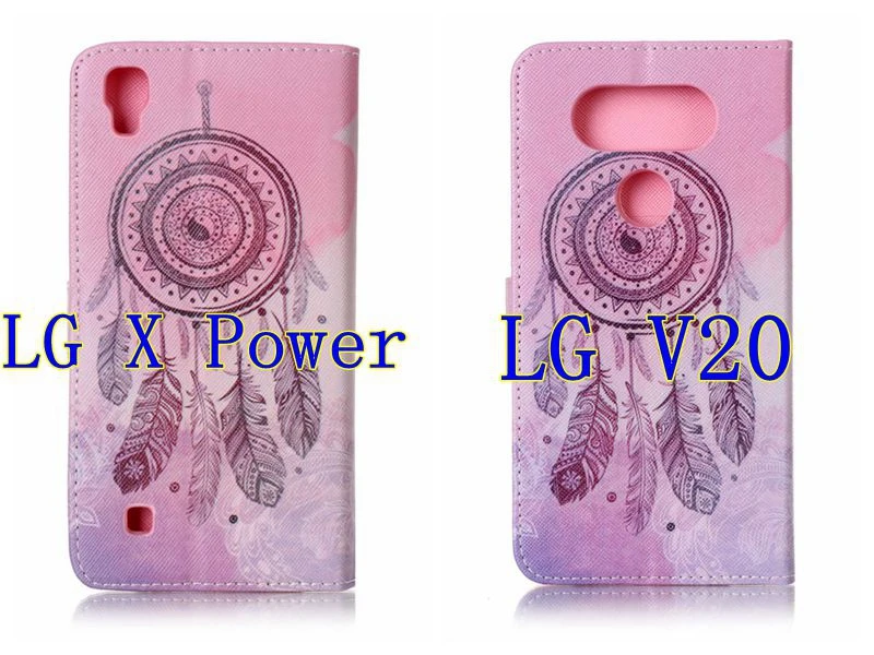 Мода Бумажник Флип PU Кожаный Чехол Case Для LG X Power K210 K220 K220DS/V20 Телефона Fundas С