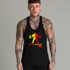 Бодибилдинг мужская летняя Фитнес Бодибилдинг майка мужская мода бренд тренажерные залы одежда Свободные хлопчатобумажные рубашки без рукавов