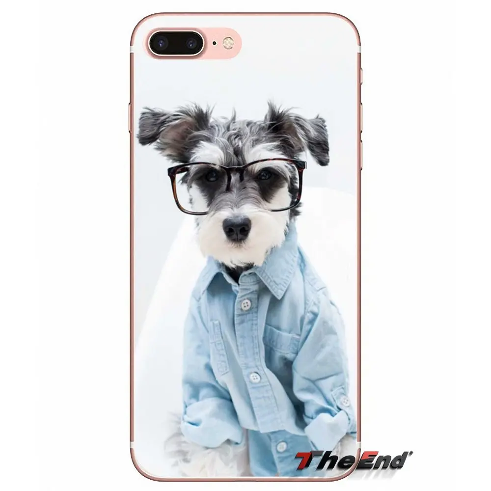Прозрачный чехол из ТПУ funny Schnauzer dog Для Huawei P Smart Y6 P8 P9 P10 Plus Nova P20 Lite Pro Mini 2017 SLA L02 L22