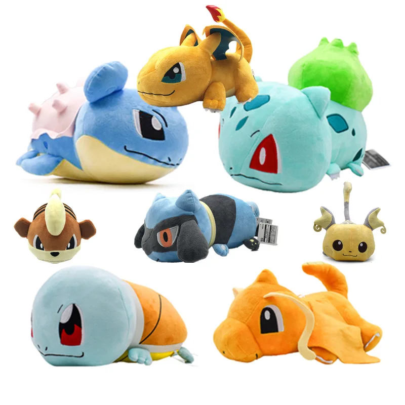 25 см мультфильм Snorlax Pika Charmander pkm мягкие игрушки для детей подарок детские плюшевые