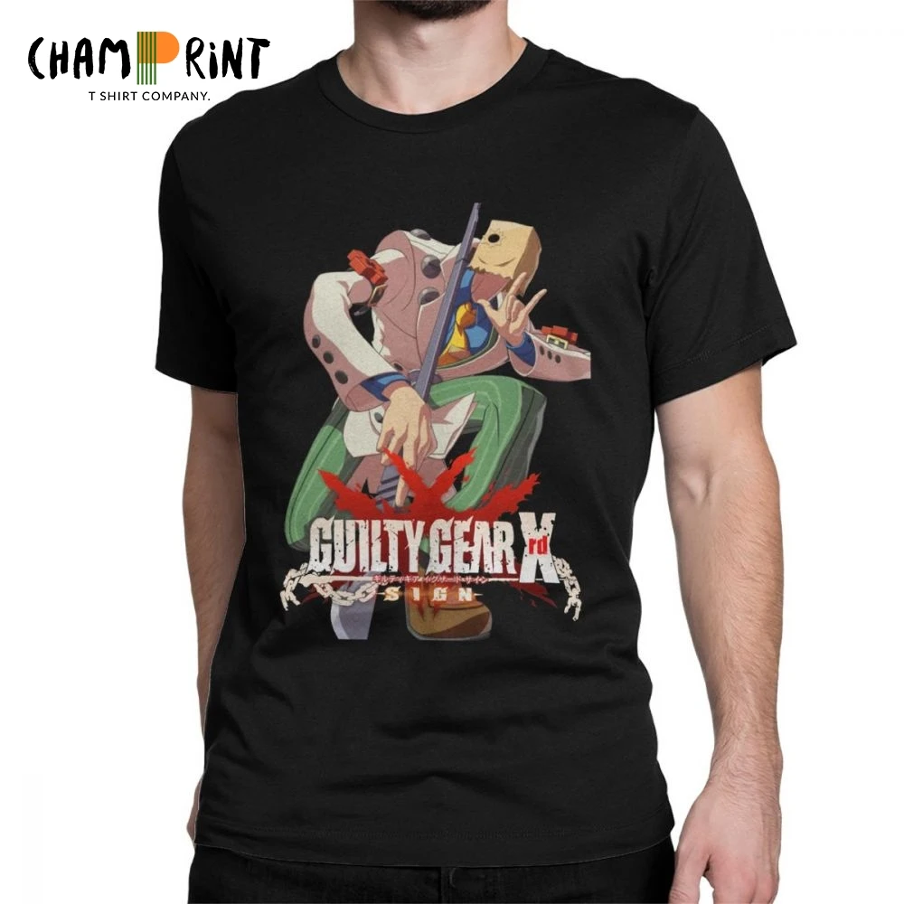 Мужская футболка Guilty Gear Xrd хлопковая Футболка с героями аниме GuiltyGear Fighter Game FGC |