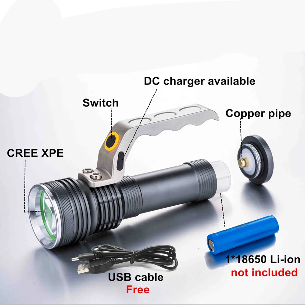 [TAIYI]2016 CREE XPE LED Zoomable Flashlight Spotlight Searchlight Torch 3 Modes HandLamp Super Bright Lantern fFee Shipping | Лампы и