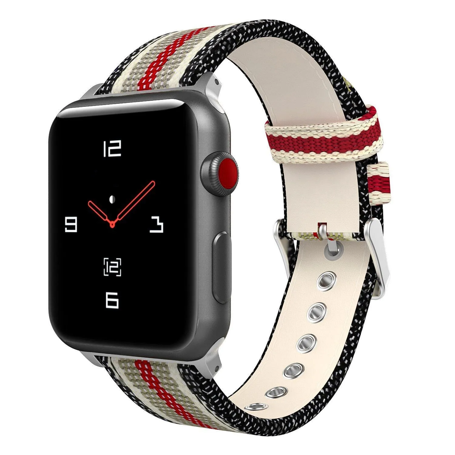 Нейлоновый кожаный ремешок для Apple Watch 38 мм 42 мм кожаный ремешок для iWatch 40 мм 44 мм нейлоновый ремешок серии 2 3 4